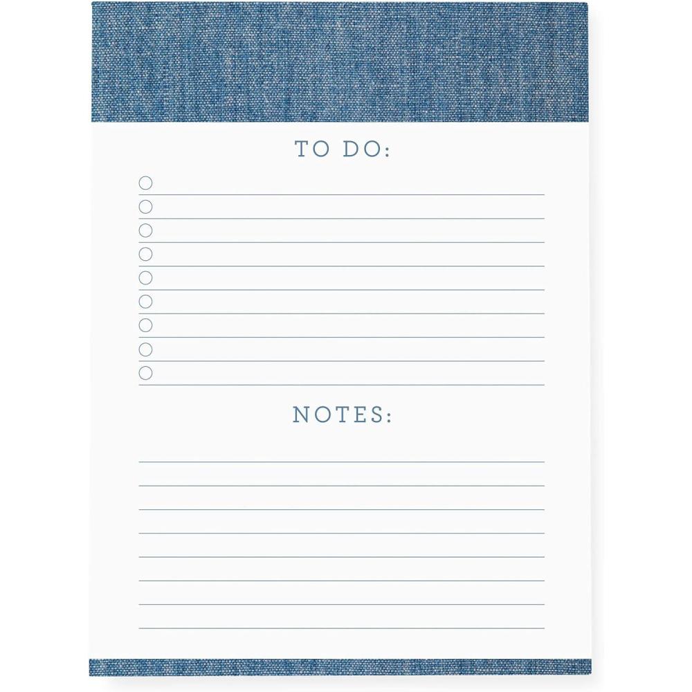 imageGraphique Daily ToDo List Notepad 150 TearAway Sheets Floral Task Planner Daily Organizer with Hourly Schedule Notes Writing Pad 6 x 8Chambray