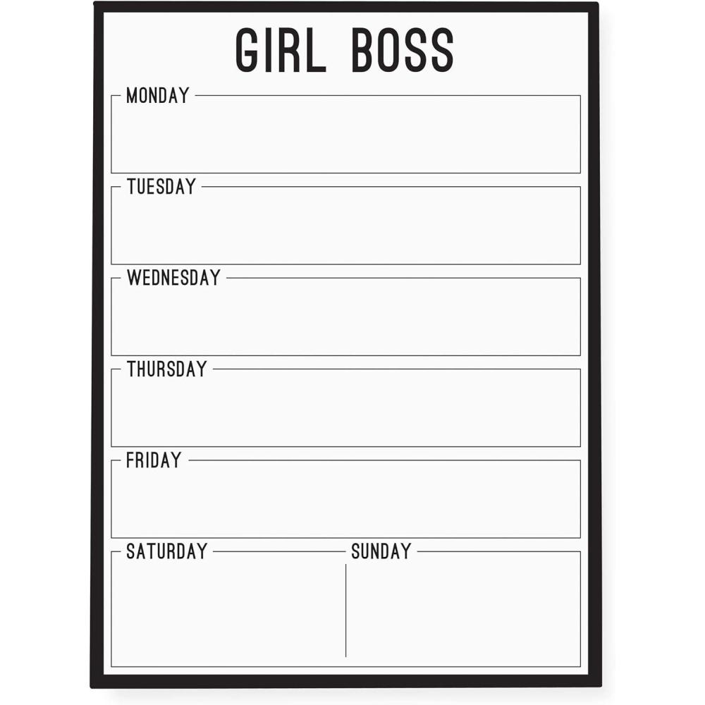 imageGraphique Daily ToDo List Notepad 150 TearAway Sheets Floral Task Planner Daily Organizer with Hourly Schedule Notes Writing Pad 6 x 8Girl Boss