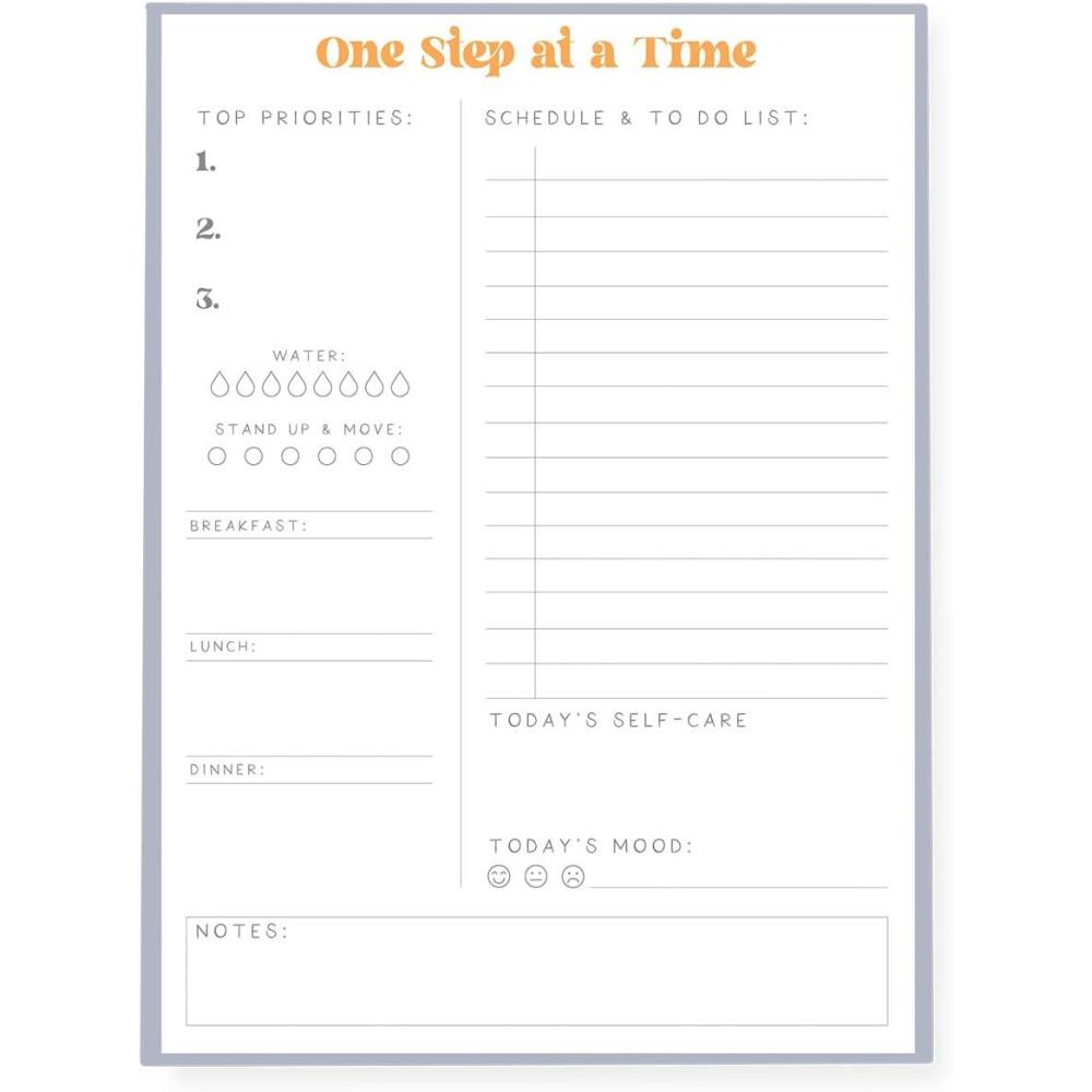 imageGraphique Daily ToDo List Notepad 150 TearAway Sheets Floral Task Planner Daily Organizer with Hourly Schedule Notes Writing Pad 6 x 8Self Care