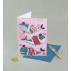 Graphique 2025 Grad Handmade Card, Graduation Congratulations, Color-Coordinated Envelope, 5” x 7”(Whale Done Grad)