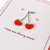 Graphique Handmade Valentine’s Card, Pick You Pickle, Romantic, Love and Cute Greeting, Wife Girlfriend, Husband Boyfriend, Her Him Kid, 5” x 7”(Cherry Much)