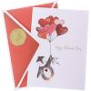 Graphique Handmade Valentine’s Card, Pick You Pickle, Romantic, Love and Cute Greeting, Wife Girlfriend, Husband Boyfriend, Her Him Kid, 5” x 7”(Penguin Love)