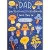 Graphique 2025 Grad Handmade Card, Graduation Congratulations, Color-Coordinated Envelope, 5” x 7”(Mushroom Dad)