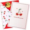 Graphique Handmade Valentine’s Card, Pick You Pickle, Romantic, Love and Cute Greeting, Wife Girlfriend, Husband Boyfriend, Her Him Kid, 5” x 7”(Cherry Much)