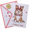 Graphique Handmade Valentine’s Card, Pick You Pickle, Romantic, Love and Cute Greeting, Wife Girlfriend, Husband Boyfriend, Her Him Kid, 5” x 7”(Chews You)