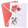 Graphique Handmade Valentine’s Card, Pick You Pickle, Romantic, Love and Cute Greeting, Wife Girlfriend, Husband Boyfriend, Her Him Kid, 5” x 7”(Penguin Love)