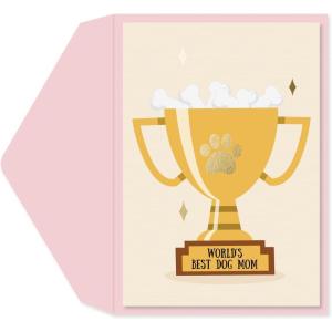 Graphique 2025 Grad Handmade Card, Graduation Congratulations, Color-Coordinated Envelope, 5” x 7”(Best Dog Mom)