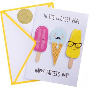 Graphique 2025 Grad Handmade Card, Graduation Congratulations, Color-Coordinated Envelope, 5” x 7”(Coolest Father)