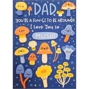 Graphique 2025 Grad Handmade Card, Graduation Congratulations, Color-Coordinated Envelope, 5” x 7”(Mushroom Dad)