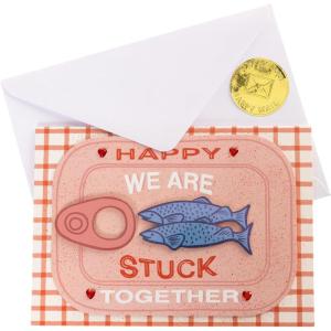 Graphique Handmade Valentine’s Card, Pick You Pickle, Romantic, Love and Cute Greeting, Wife Girlfriend, Husband Boyfriend, Her Him Kid, 5” x 7”(Stuck Together)