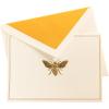Graphique Sun Designer Cards Luxe Collection, Gold Foil Embossed Stationary Boxed Set, 10 Blank Cards with 11 Envelopes, All Occasion Greetings, 5.25″ x 3.8″(Bee)