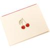 Graphique Sun Designer Cards Luxe Collection, Gold Foil Embossed Stationary Boxed Set, 10 Blank Cards with 11 Envelopes, All Occasion Greetings, 5.25″ x 3.8″(Cherries)