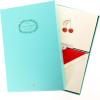 Graphique Sun Designer Cards Luxe Collection, Gold Foil Embossed Stationary Boxed Set, 10 Blank Cards with 11 Envelopes, All Occasion Greetings, 5.25″ x 3.8″(Cherries)