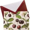 Hortensia Designer Cards by Graphique Luxe Collection, Silver Foil Embossed Stationary Boxed Set, 10 Blank Cards with 11 Envelopes, All Occasion Greetings, 5.25″ x 3.8″(Cerise)