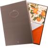 Hortensia Designer Cards by Graphique Luxe Collection, Silver Foil Embossed Stationary Boxed Set, 10 Blank Cards with 11 Envelopes, All Occasion Greetings, 5.25″ x 3.8″(L’orange)