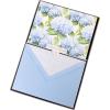 Hortensia Designer Cards by Graphique Luxe Collection, Silver Foil Embossed Stationary Boxed Set, 10 Blank Cards with 11 Envelopes, All Occasion Greetings, 5.25″ x 3.8″(Hortensia)
