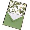 Hortensia Designer Cards by Graphique Luxe Collection, Silver Foil Embossed Stationary Boxed Set, 10 Blank Cards with 11 Envelopes, All Occasion Greetings, 5.25″ x 3.8″(Magnolia)