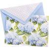 Hortensia Designer Cards by Graphique Luxe Collection, Silver Foil Embossed Stationary Boxed Set, 10 Blank Cards with 11 Envelopes, All Occasion Greetings, 5.25″ x 3.8″(Hortensia)
