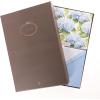 Hortensia Designer Cards by Graphique Luxe Collection, Silver Foil Embossed Stationary Boxed Set, 10 Blank Cards with 11 Envelopes, All Occasion Greetings, 5.25″ x 3.8″(Hortensia)