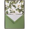 Hortensia Designer Cards by Graphique Luxe Collection, Silver Foil Embossed Stationary Boxed Set, 10 Blank Cards with 11 Envelopes, All Occasion Greetings, 5.25″ x 3.8″(Magnolia)