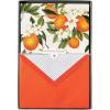 Hortensia Designer Cards by Graphique Luxe Collection, Silver Foil Embossed Stationary Boxed Set, 10 Blank Cards with 11 Envelopes, All Occasion Greetings, 5.25″ x 3.8″(L’orange)