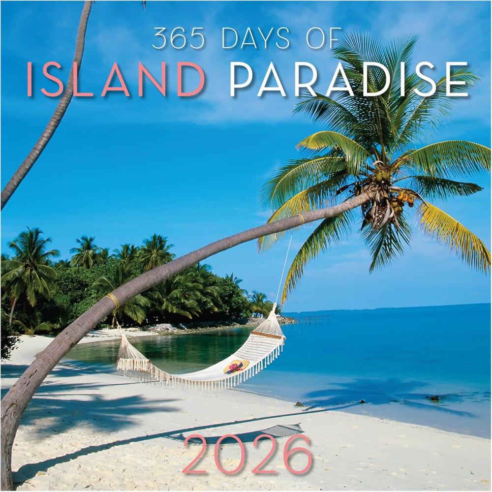 image365 Daily Desk Calendar for 2026 by Graphique Day to Day Calendar for Home or Office Tear Off Pages Island Paradise