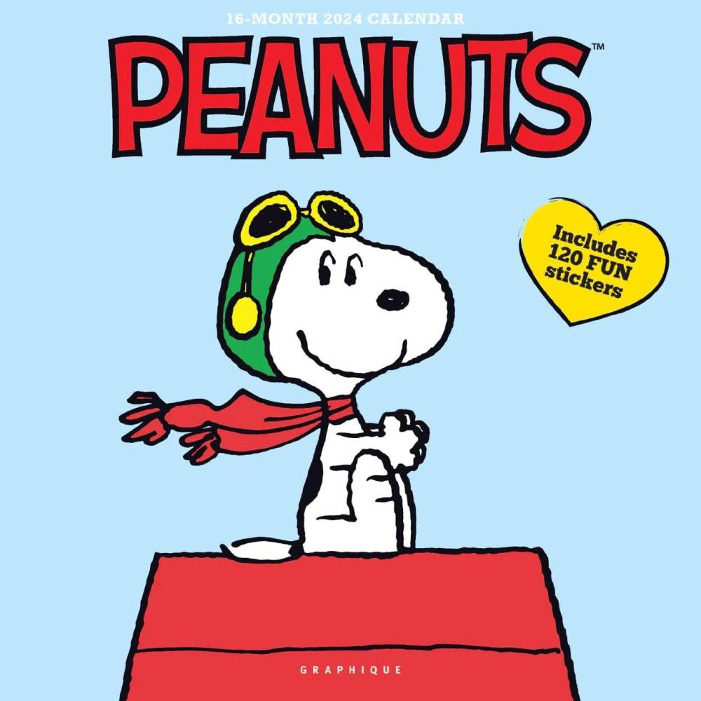 imageGraphique 2026 Peanuts Wall Calendar  12 x 12  Thick Paper  Home ampamp Office Organizer  Large Monthly Grid  3 Languages ampamp Marked Holidays  4 Month Preview Page for 2027OLD 2024
