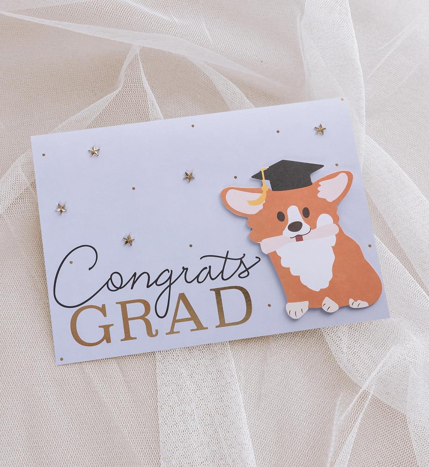 imageGraphique Pink Shaker Mothers Day Handmade Card ColorCoordinated Envelope 5 x 7Corgi Congrats