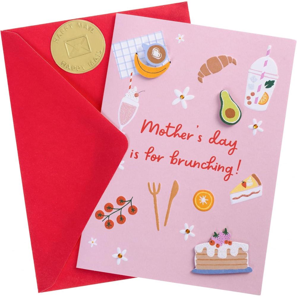 imageGraphique Pink Shaker Mothers Day Handmade Card ColorCoordinated Envelope 5 x 7Brunch