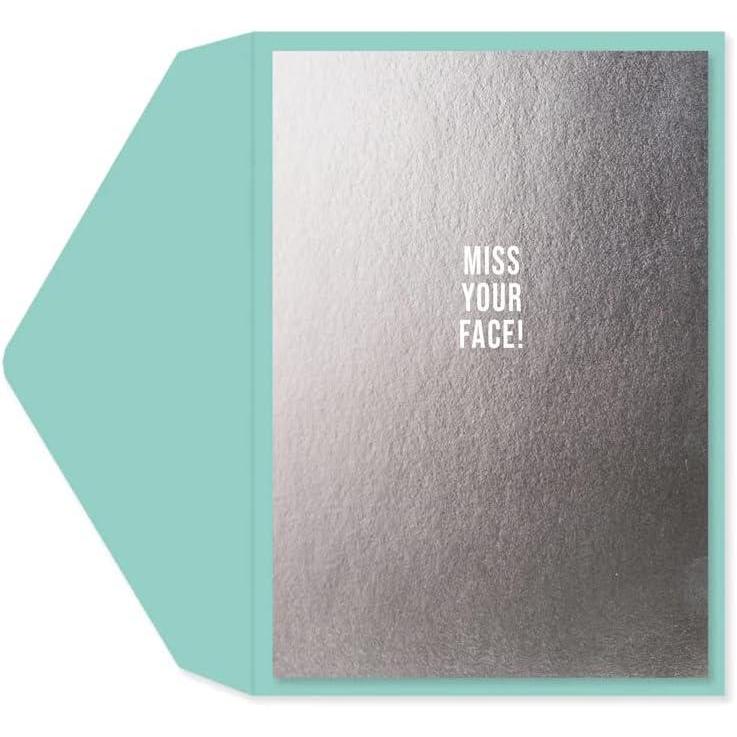 imageGraphique Pretty As a Flower  Blank Inside  Show Appreciation  Fashionable and Fun  Glitter Accents  Family and Friends  ColorCoordinated Envelope  5quot x 7quot Single CardMiss Your Face