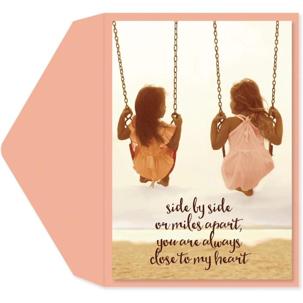 imageGraphique Pretty As a Flower  Blank Inside  Show Appreciation  Fashionable and Fun  Glitter Accents  Family and Friends  ColorCoordinated Envelope  5quot x 7quot Single CardSwinging