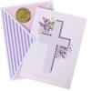 Graphique Easter Basket Handmade Card, Holiday Greeting, Color-Coordinated Envelope, 5” x 7”(Cross)