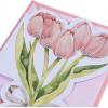 Graphique Easter Basket Handmade Card, Holiday Greeting, Color-Coordinated Envelope, 5” x 7”(Easter Tulips)