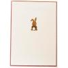 Graphique Easter Basket Handmade Card, Holiday Greeting, Color-Coordinated Envelope, 5” x 7”(Gold Petite Easter Bunny)