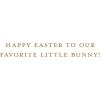 Graphique Easter Basket Handmade Card, Holiday Greeting, Color-Coordinated Envelope, 5” x 7”(Gold Petite Easter Bunny)