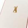 Graphique Easter Basket Handmade Card, Holiday Greeting, Color-Coordinated Envelope, 5” x 7”(Gold Petite Easter Bunny)
