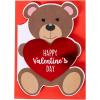 Graphique Handmade Valentine’s Day Card | Romantic and Cute | Him, Her, Kid | Color-Coordinated Envelope | 5″ x 7″… (Bear Heart)(Bear Heart)