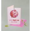 Graphique Handmade Valentine’s Day Card | Romantic and Cute | Him, Her, Kid | Color-Coordinated Envelope | 5″ x 7″… (Bear Heart)(Disco Ball)