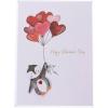 Graphique Handmade Valentine’s Day Card | Romantic and Cute | Him, Her, Kid | Color-Coordinated Envelope | 5″ x 7″… (Bear Heart)(Penguin Love)