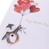 Graphique Handmade Valentine’s Day Card | Romantic and Cute | Him, Her, Kid | Color-Coordinated Envelope | 5″ x 7″… (Bear Heart)(Penguin Love)