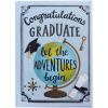 Graphique Pink Shaker Mother’s Day Handmade Card, Color-Coordinated Envelope, 5” x 7”(Adventures Begin Graduation)