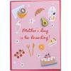 Graphique Pink Shaker Mother’s Day Handmade Card, Color-Coordinated Envelope, 5” x 7”(Brunch)