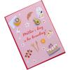 Graphique Pink Shaker Mother’s Day Handmade Card, Color-Coordinated Envelope, 5” x 7”(Brunch)