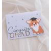 Graphique Pink Shaker Mother’s Day Handmade Card, Color-Coordinated Envelope, 5” x 7”(Corgi Congrats)