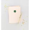 Graphique Pretty As a Flower | Blank Inside | Show Appreciation | Fashionable and Fun | Glitter Accents | Family and Friends | Color-Coordinated Envelope | 5″ x 7″ (Single Card)(4 Leaf Clover)