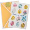 Graphique Easter Basket Handmade Card, Holiday Greeting, Color-Coordinated Envelope, 5” x 7”(Colorful Eggs)