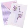 Graphique Easter Basket Handmade Card, Holiday Greeting, Color-Coordinated Envelope, 5” x 7”(Cross)