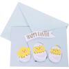 Graphique Easter Basket Handmade Card, Holiday Greeting, Color-Coordinated Envelope, 5” x 7”(Easter Chicks)