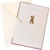 Graphique Easter Basket Handmade Card, Holiday Greeting, Color-Coordinated Envelope, 5” x 7”(Gold Petite Easter Bunny)
