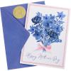 Graphique Pink Shaker Mother’s Day Handmade Card, Color-Coordinated Envelope, 5” x 7”(Bouquet)